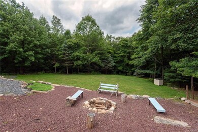 back yard -property goes through the woods to the 