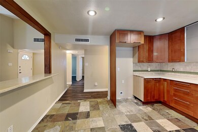 Kitchen featuring light hardwood / wood-style floo