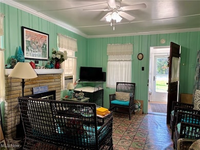 Living room adjacent to front porch.