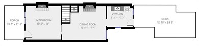 Approximate layout of the first floor.  A very det