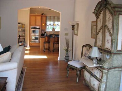 View from french doors in LR, looking into kitchen
