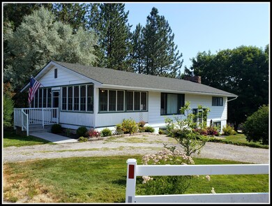 The screened porch entrance