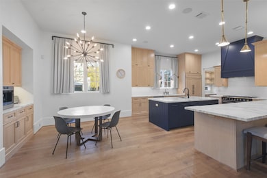 The breakfast nook, bathed in natural light from n