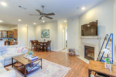 Gas fireplace in the living room for a touch of hy