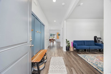Foyer with waterproof LVT luxury wood flooring