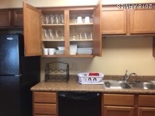 Kitchen Cabinet with Dishes & Glasses