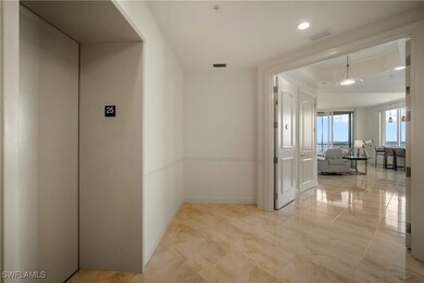 Hallway featuring elevator