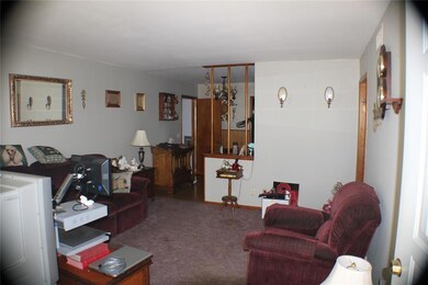 Living room featuring carpet