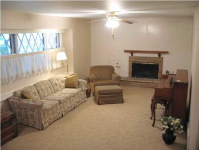 LIVING Room 12-6 x 23-8 with wood buring Fireplace