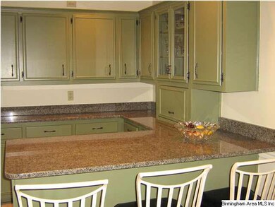 Large granite bar for serving family and friends