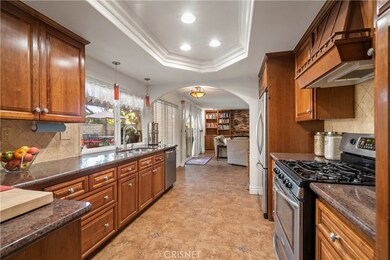 Kitchen looking toward family