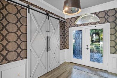 Front Door Entrance - Sliding Barn Doors to Privat