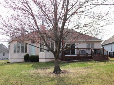 Rear view of the house, large deck to enjoy the su