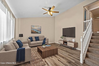 Virtually staged living room