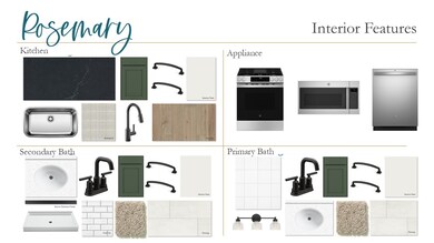 The selections that will be featured in your home.