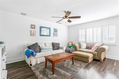 Bright living area is a great amount of space