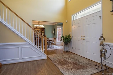 Two story foyer invites you inside