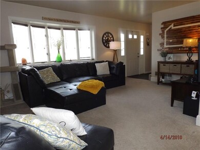 Large Living Room with a Large Bay Picture window 