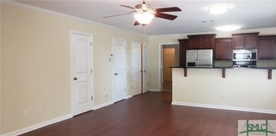 Living/dining open space, beautiful wood floors.