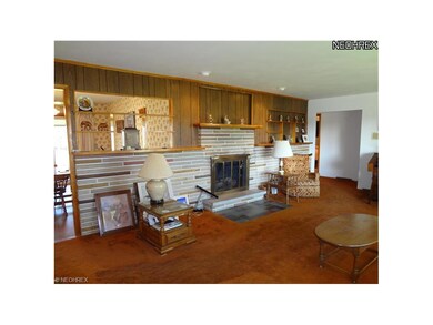 Living room view #3, gas or wood burning fireplace