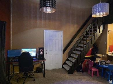 Office space with carpet floors