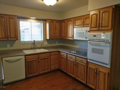 kitchen with hickory cabinets