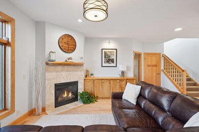 Custom corner gas fireplace cozy ambiance