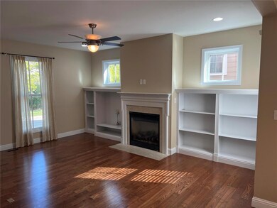 Built-ins around fireplace in living room