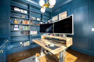 Luxurious, floor-to-ceiling custom cabinetry with integrated shelving.