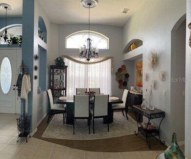 Formal dining with high ceilings!