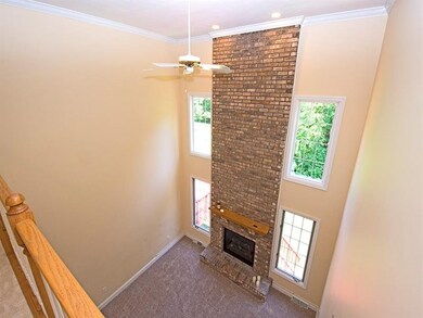 View from the 2nd floor loft into the family room.