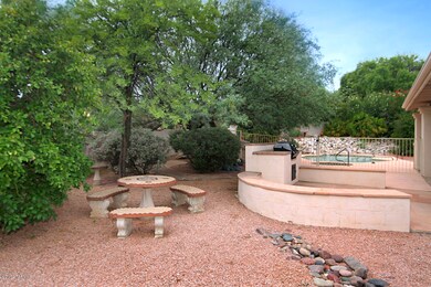 Lush backyard