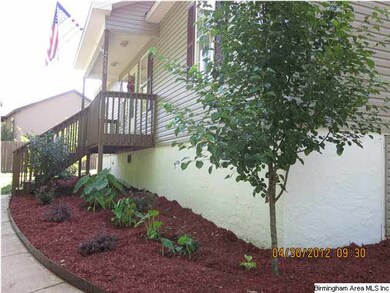 New landscaping at the front of home.