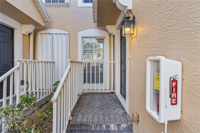 Property entrance with stucco siding