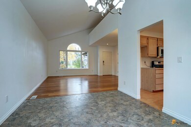 Formal dining leads to kitchen