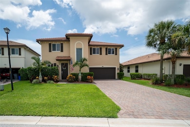 Curb appeal, Long paver driveway for plenty of par