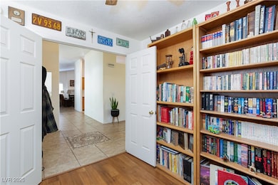 Living area featuring wood finished floors
