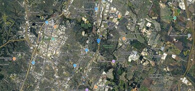 Aerial map of property and surrounding area