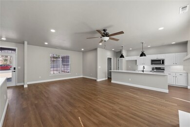 Living area + kitchen + flex space