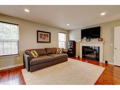 This great family room with wide plank laminate wo