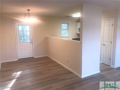Dining area on the left, kitchen on the right
