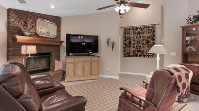 Family Room with Vaulted Ceilings