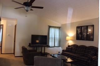 Great Room With Vaulted Ceiling