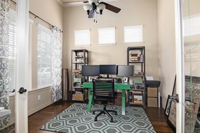 Private home office, playroom or dining room.  Tons of options.  Love the high ceilings the big beautiful double pane windows.