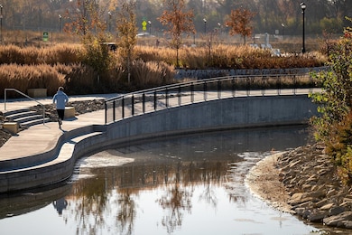 10 miles of pedestrian and bike paths.