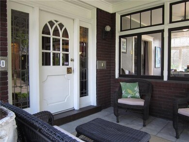 A welcoming,covered front porch for arriving famil