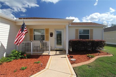 Front porch with railing