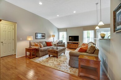 Spacious Living room with wood flooring