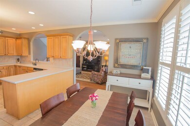 Plantation shutters in Breakfast room