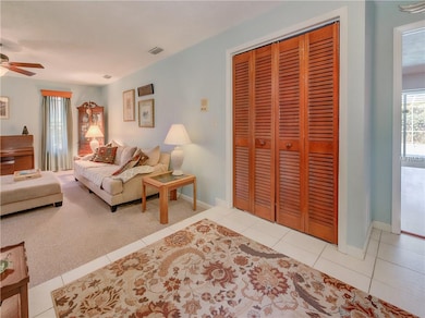 Step down into the large and sunny living room.
